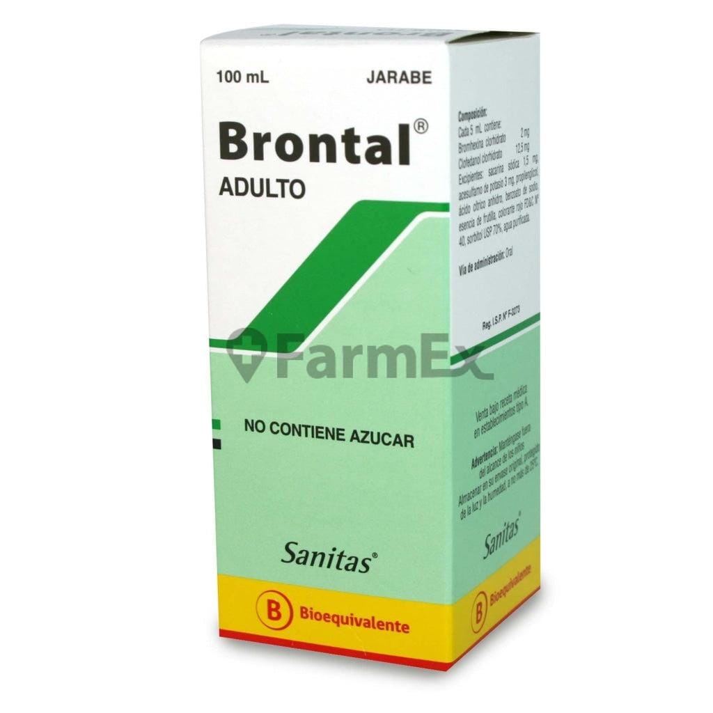 Brontal Jarabe Adulto x 100 mL Farmex-Fonasa-Persistente